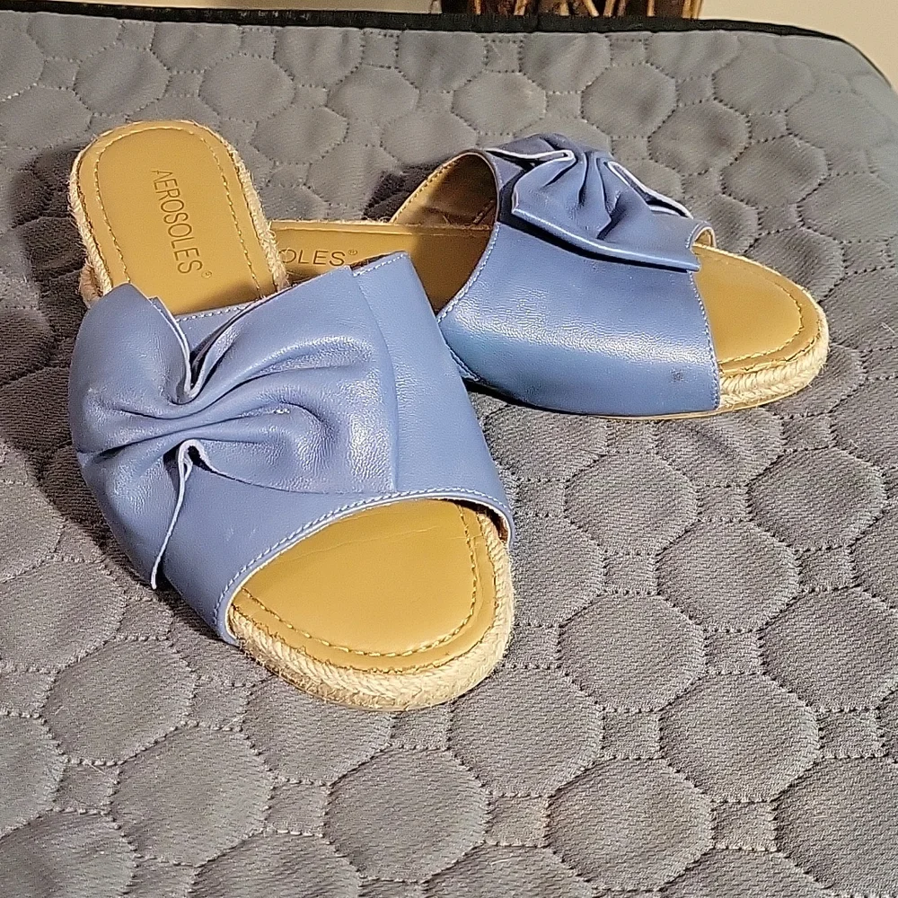 Aerosols leather slip on sandals - Picture 3 of 5